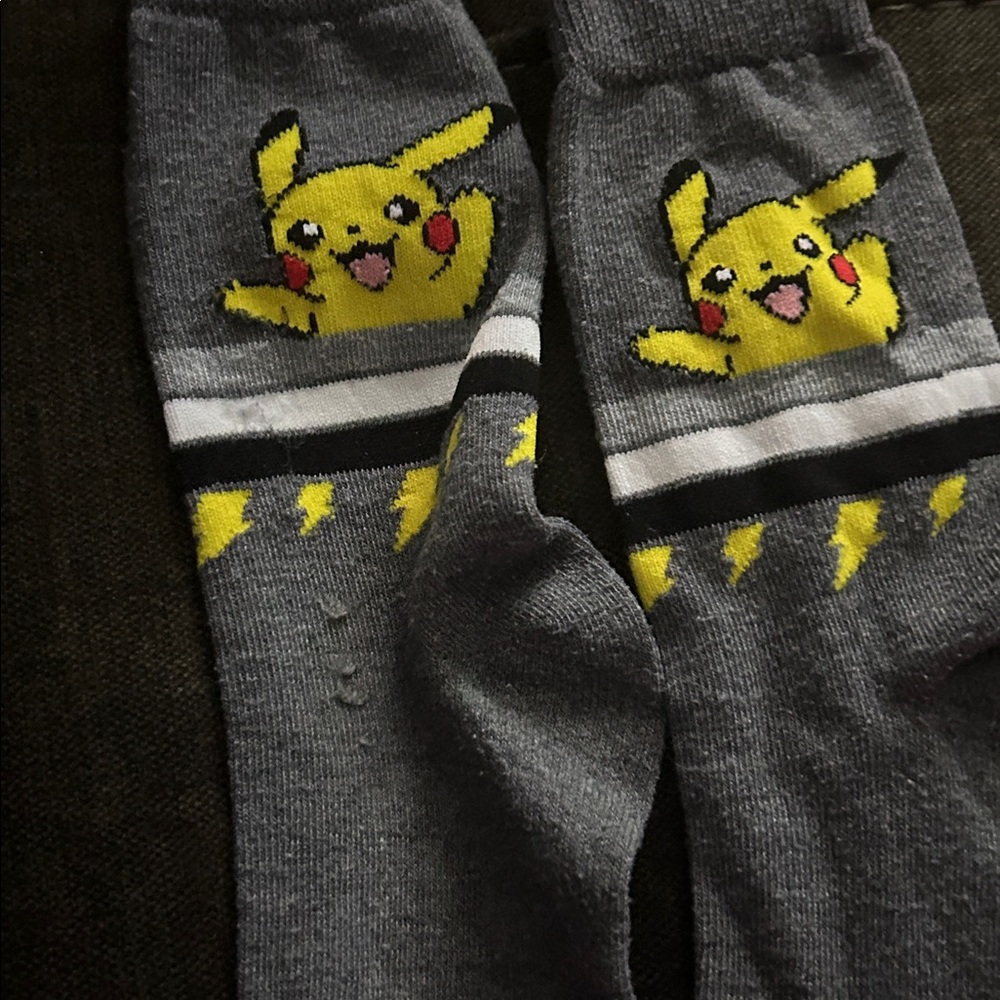 Gray Pikachu Socks - Picture 2 of 2